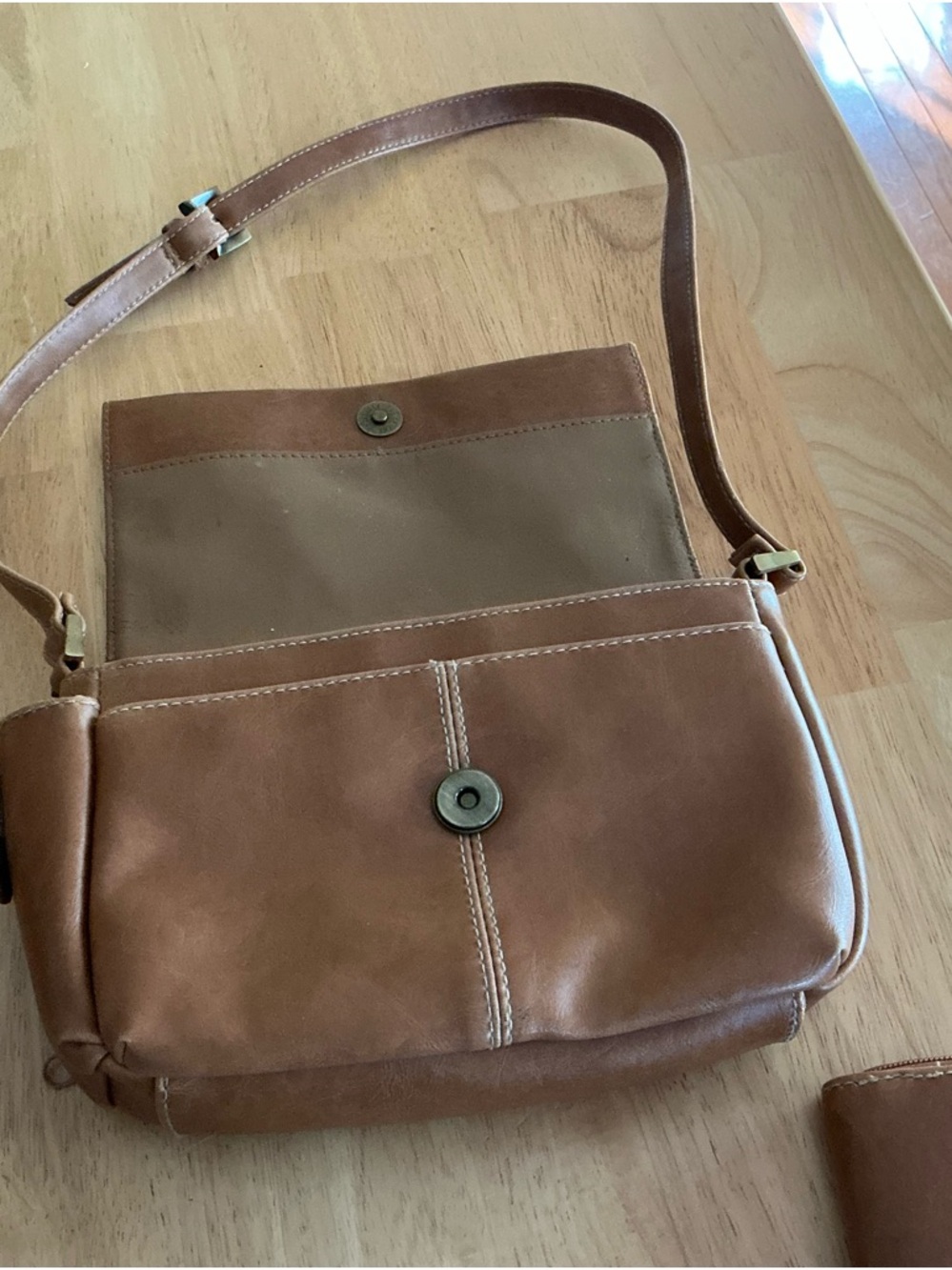 Studio Works Brown Leather Shoulder Bag